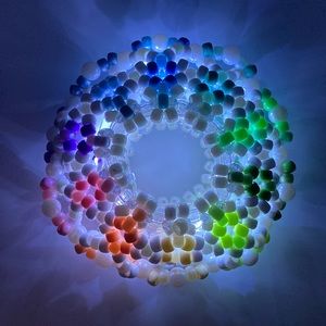 🌈 Pastel Rainbow Glow Kandi Cuff